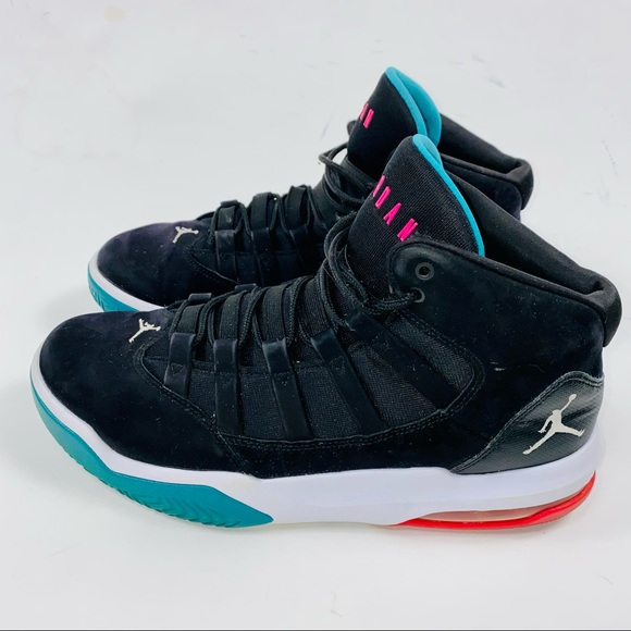 Jordan Max Aura Black Hyper Aqua Mens 